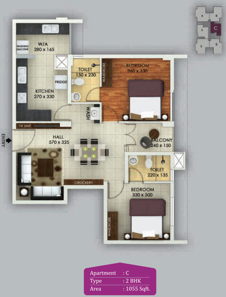Vivian Suites Floor Plan C