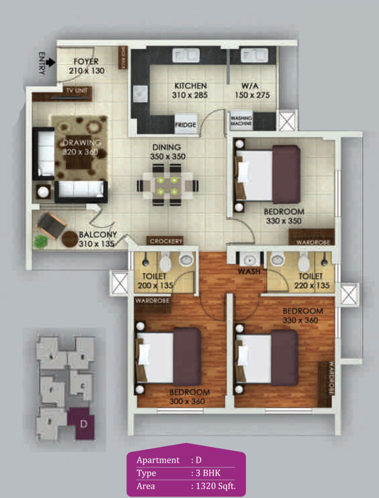 Vivian Suites Floor Plan D