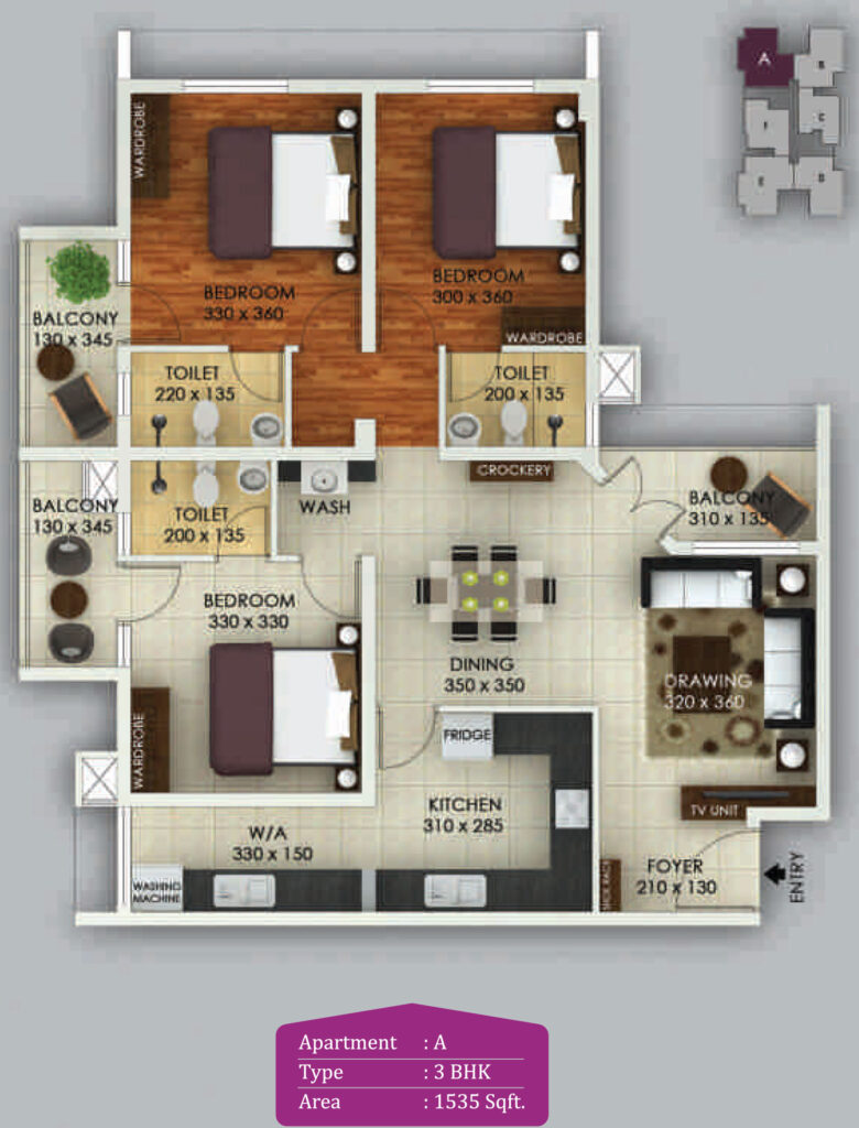 Vivian Suites Floor Plan A