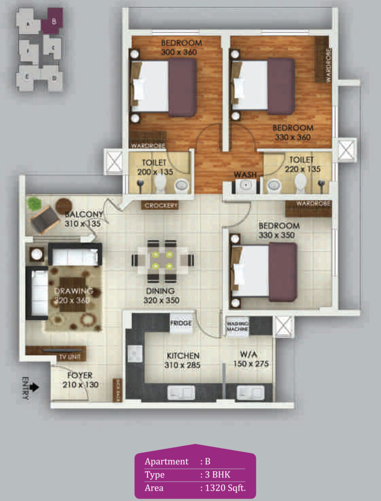 Vivian Suites Floor Plan B