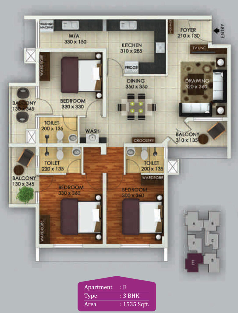 Vivian Suites Floor Plan E