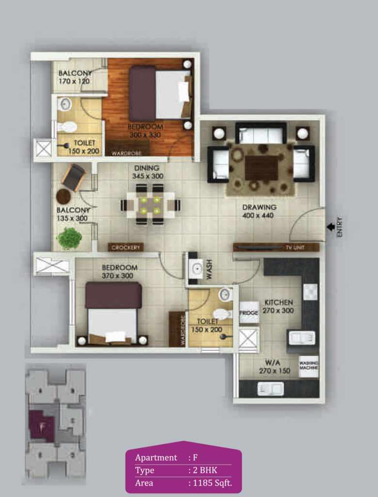 Vivian Suites Floor Plan F