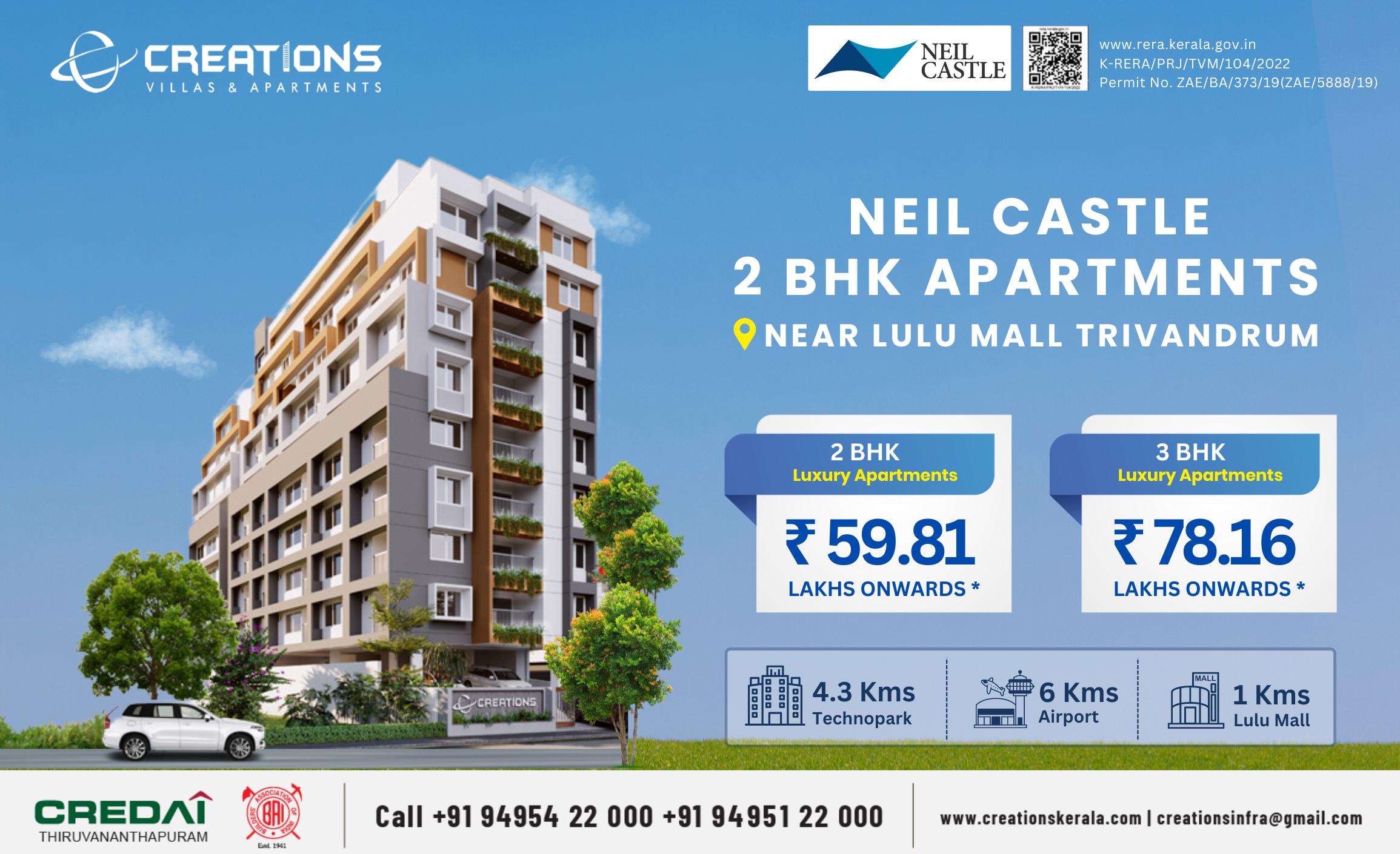 Neil Castle – 2 BHK Apartments Near Lulu Mall Trivandrum