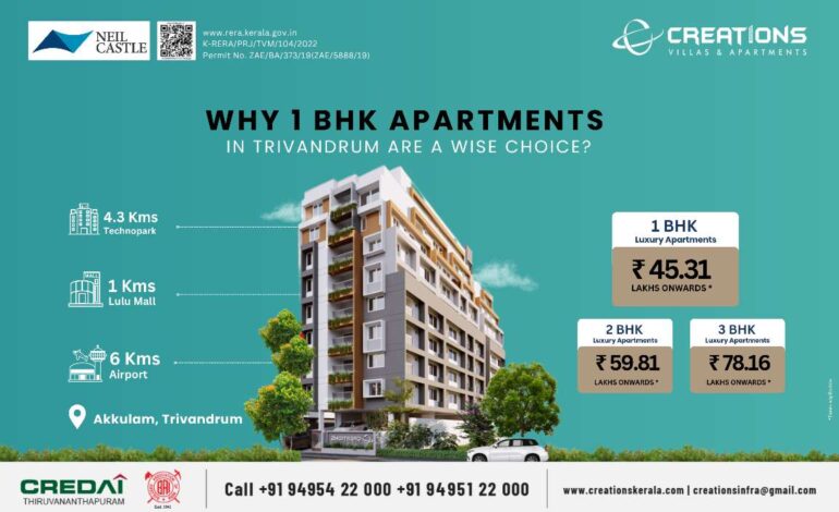 Why 1 BHK Apartments in Trivandrum are a Wise Choice?