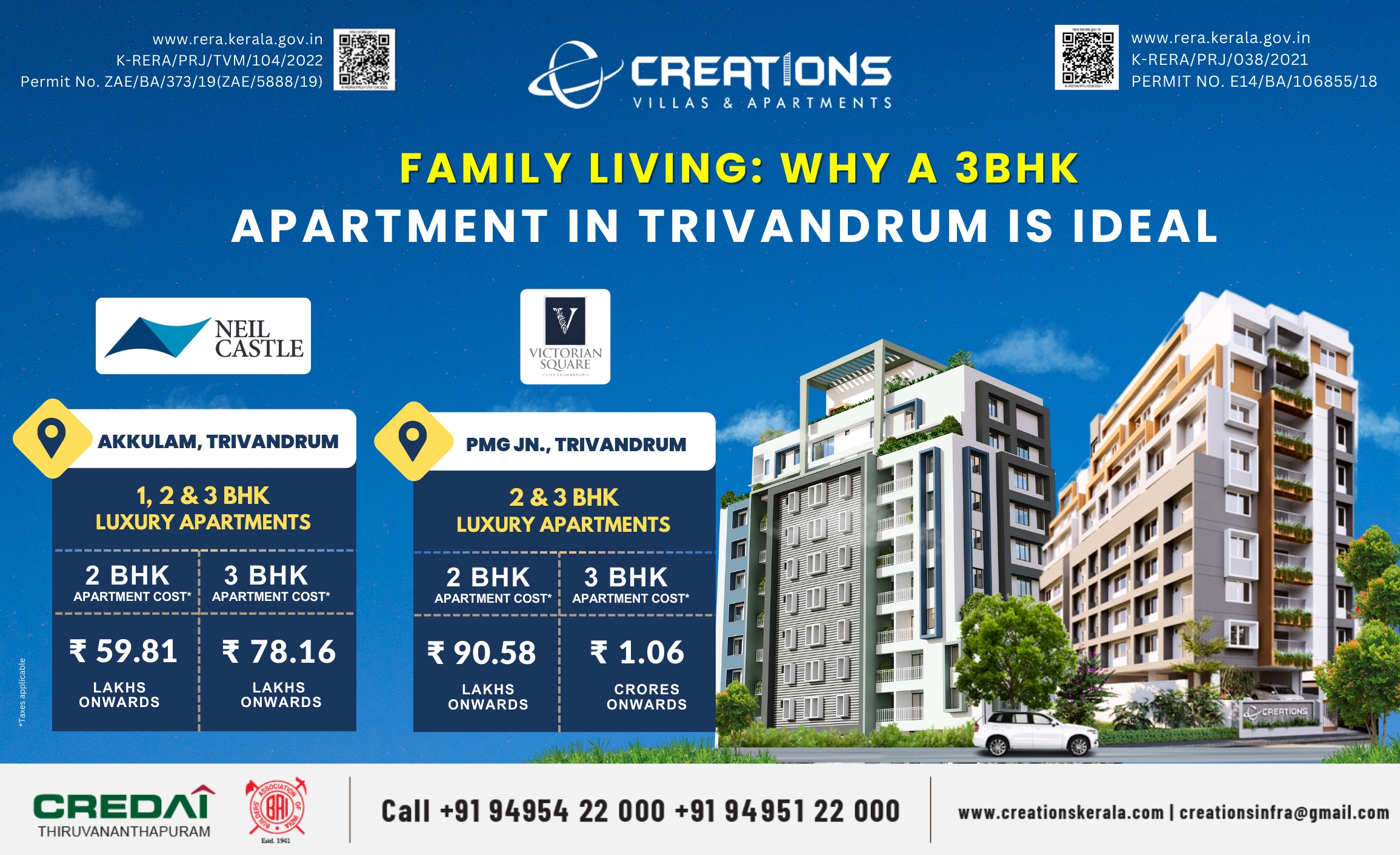 Family Living: Why a 3 BHK Apartment in Trivandrum is Ideal