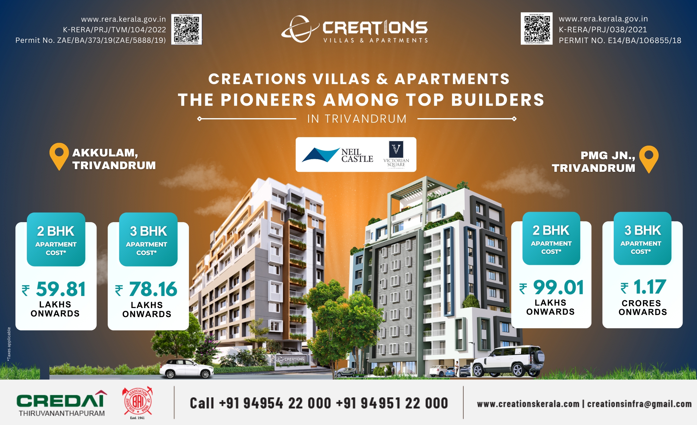 Creations Villas & Apartments – The Pioneers Among Top Builders in Trivandrum