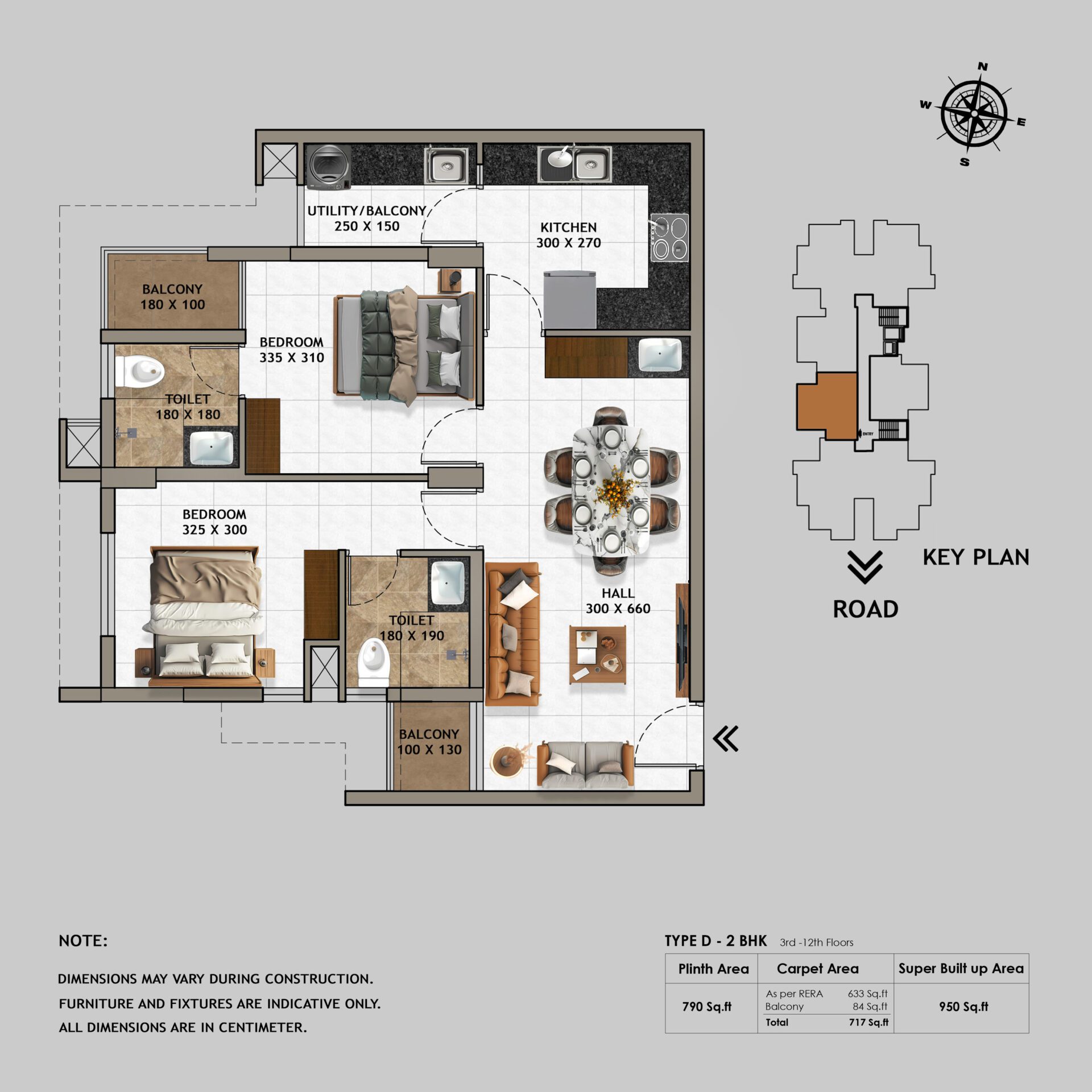 Creations Luxon Type D 2 BHK